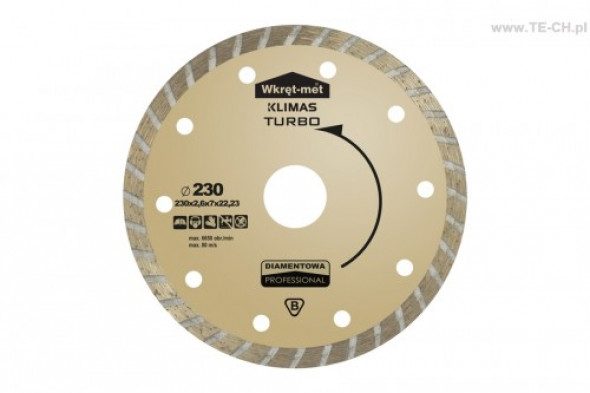 Tarcza diamentowa TURBO PRO TDT-230P