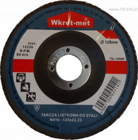 Tarcza lamelowa TSL 125mm GR80 KLIMAS