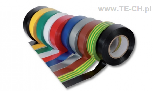Taśma izolacyjna PVC 15mm x 10m żółto-zielona