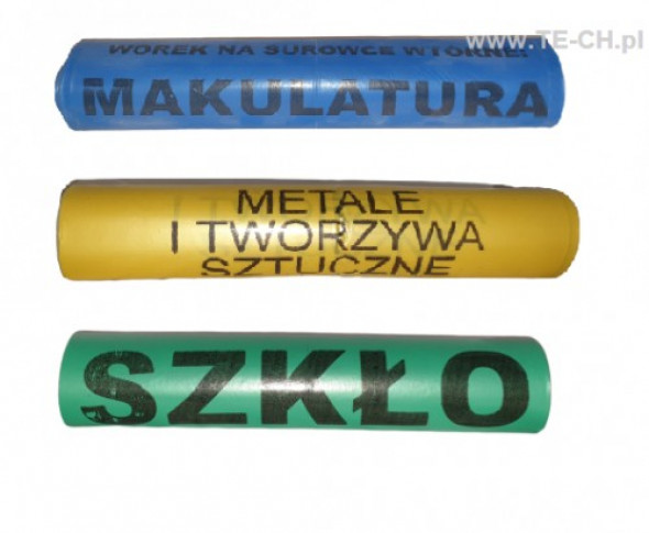 WORKI NA ŚMIECI DO SEGREGACJI ODPADÓW ZESTAW 120L