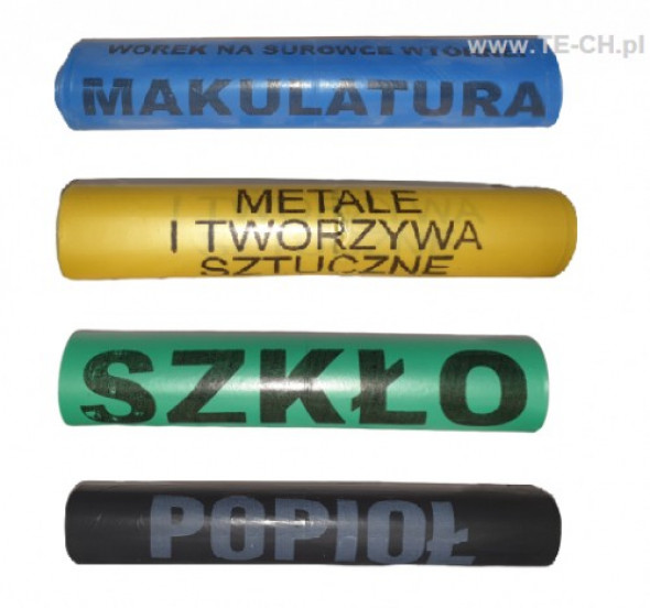 WORKI NA ŚMIECI DO SEGREGACJI ODPADÓW ZESTAW 120L