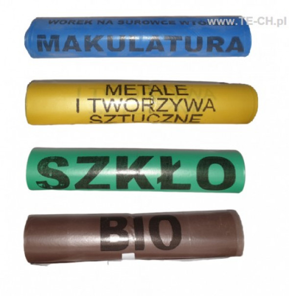 WORKI NA ŚMIECI DO SEGREGACJI ODPADÓW ZESTAW 60L