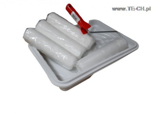 ZESTAW MALARSKI WAŁKI 23cm KUWETA UCHWYT KOSZYKOWY