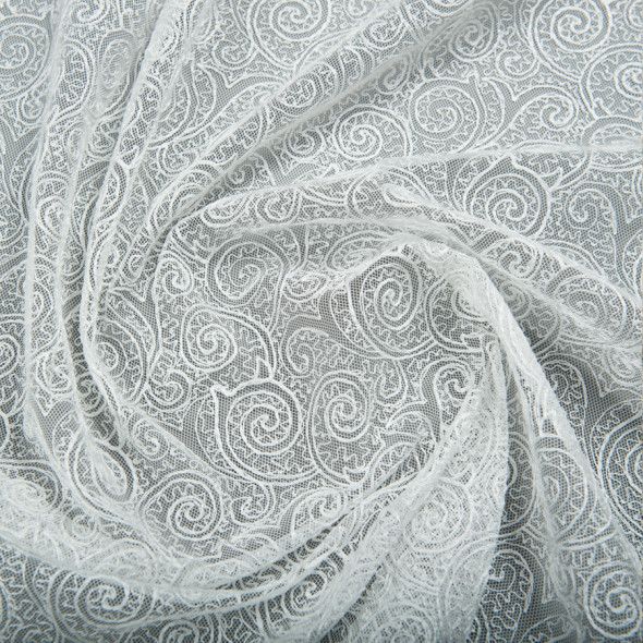 Firana haftowana DEBORA - wysokość 300 cm - ecru