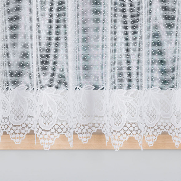 Firana żakardowa 004164 - wysokość 160 cm - biały