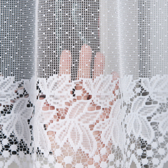 Firana żakardowa 004465 - wysokość 160 cm - biały