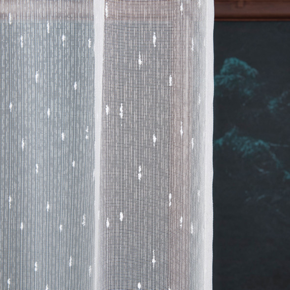 Firanka deszczyk z ołowianką 000163 - wysokość 330 cm - biały