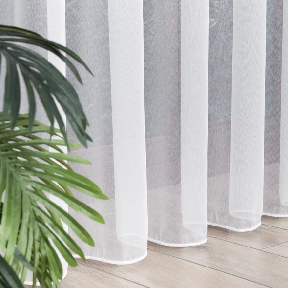 Firanka fantazyjna 000433 - wysokość 330 cm - biały