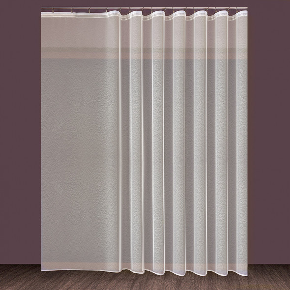 Firanka fantazyjna z ołowianką 000433 - wysokość 330 cm - kremowy