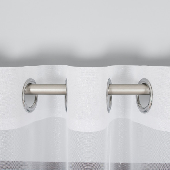 Firanka gładka 000430 - wysokość 330 cm - biała