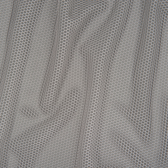 Firanka gładka 010033 - wysokość 300 cm - srebrna