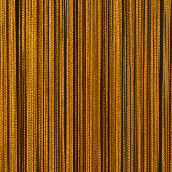 Firanka gotowa sznurkowa PERLA - 160x300 cm - musztardowy