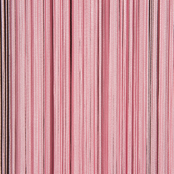 Firanka gotowa sznurkowa PERLA - 160x300 cm - pudrowy różowy