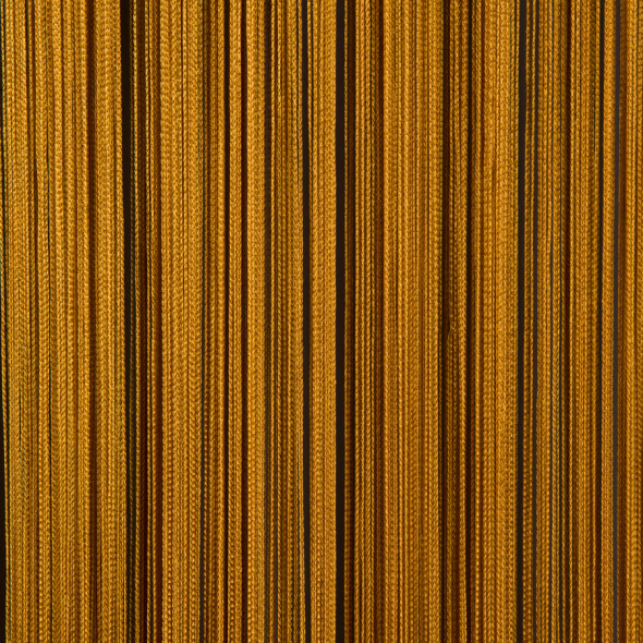 Firanka gotowa sznurkowa PERLA - 250x140 cm - musztardowy