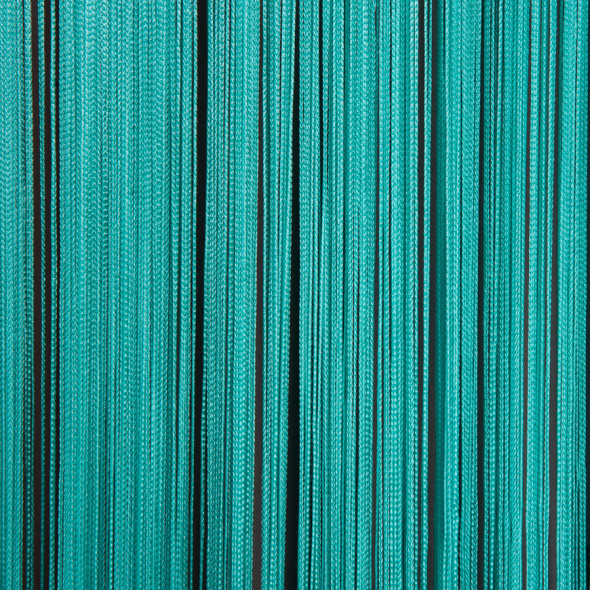 Firanka gotowa sznurkowa PERLA - 250x140 cm - turkusowy