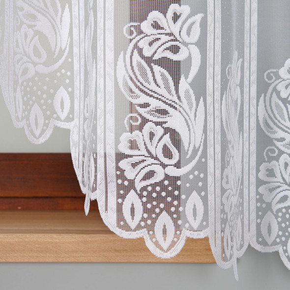 Firanka gotowa żakardowa 002032 - 160x340 cm - biały