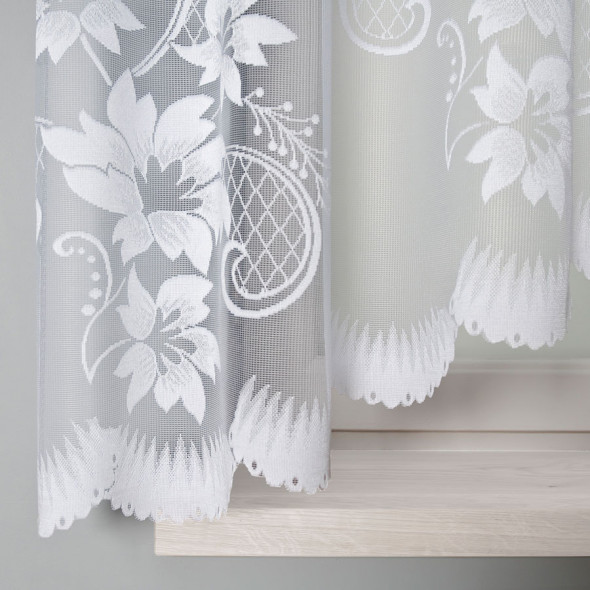 Firanka gotowa żakardowa 002076 - 160x310 cm - biały