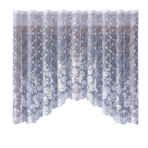 Firanka gotowa żakardowa 003806 - 160x310 cm - biały