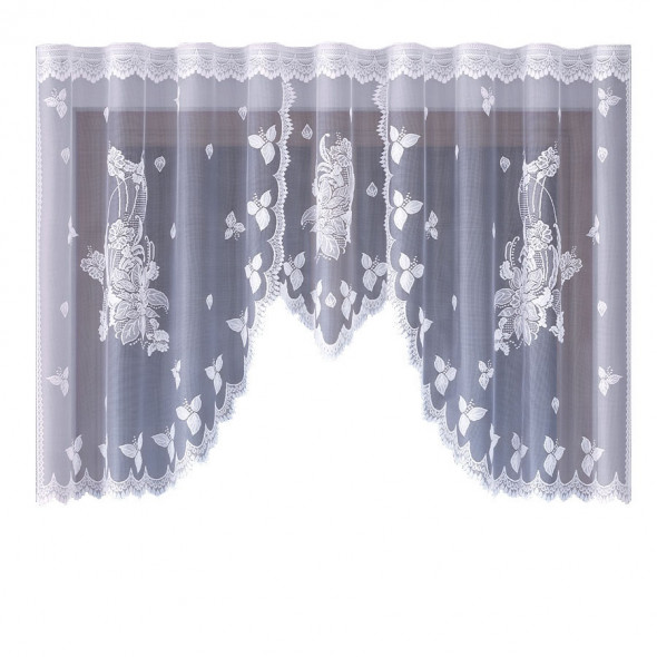 Firanka gotowa żakardowa 003813 - 160x310 cm - biały