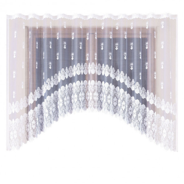 Firanka gotowa żakardowa 003817 - 160x310 cm - biały