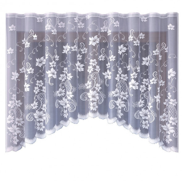 Firanka gotowa żakardowa 003827 - 160x320 cm - biały