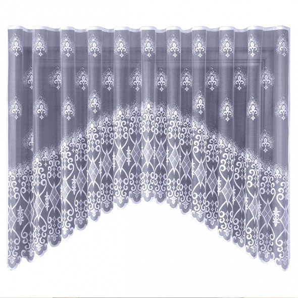 Firanka gotowa żakardowa 003940 - 160x320 cm - biały