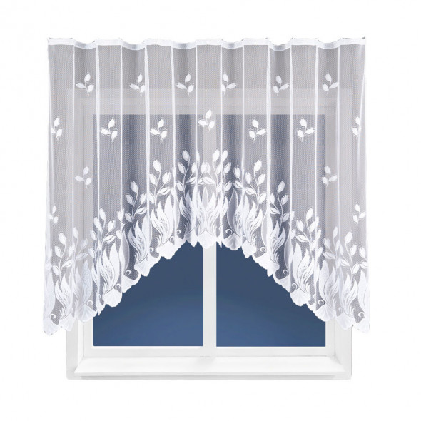 Firanka gotowa żakardowa 004156 - 140x330 cm - biały