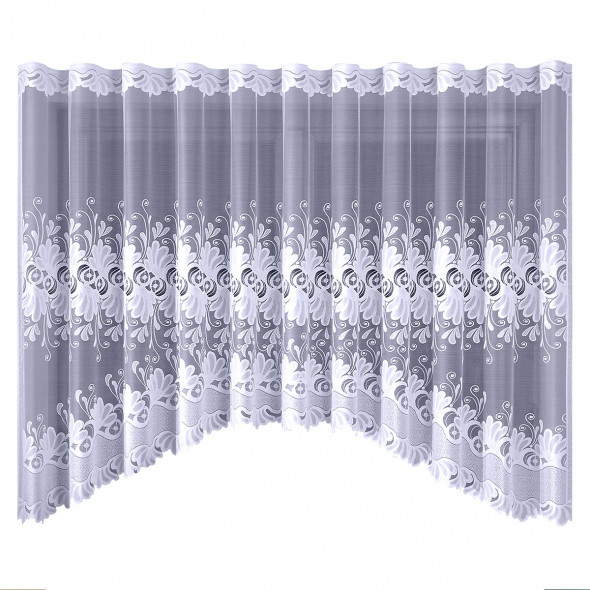 Firanka gotowa żakardowa 007003 - 160x420 cm - biały