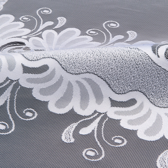 Firanka gotowa żakardowa 007003 - 160x540 cm - biały