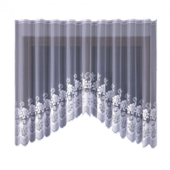 Firanka gotowa żakardowa 007049 - 160x420 cm - biały