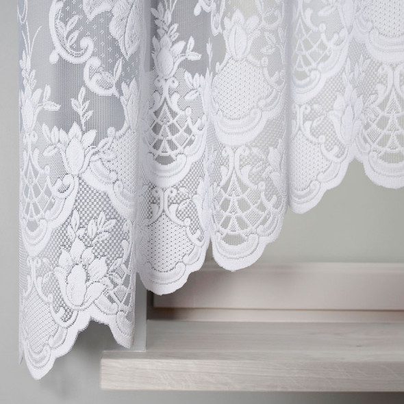 Firanka gotowa żakardowa 007052 - 160x300 cm - biały