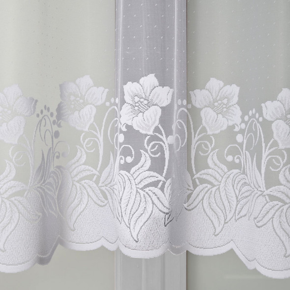 Firanka gotowa żakardowa 007164 - 160x310 cm - biały
