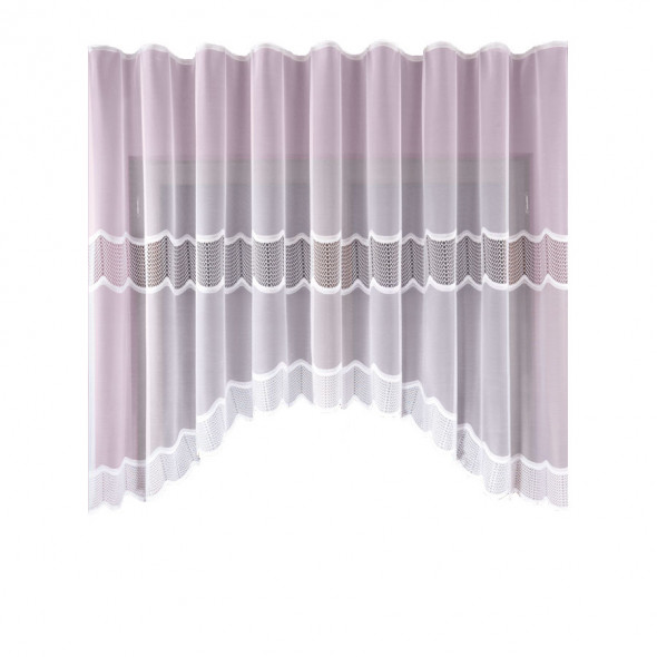 Firanka gotowa żakardowa 007343 - 140x300 cm - biały
