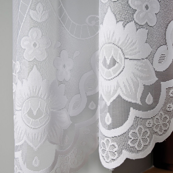 Firanka gotowa żakardowa 007511 - 160x310 cm - biały
