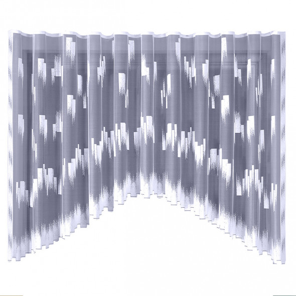 Firanka gotowa żakardowa 007529 - 160x410 cm - biała