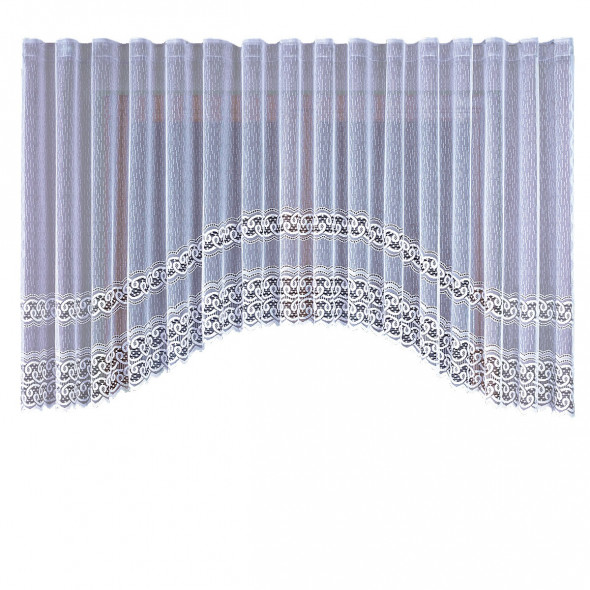 Firanka gotowa żakardowa 008957 - 145x400 cm - biały