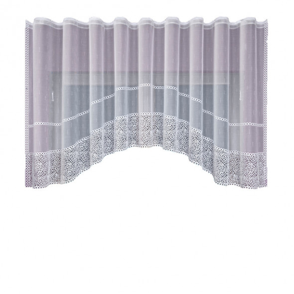 Firanka gotowa żakardowa 009077 - 145x300 cm - biały