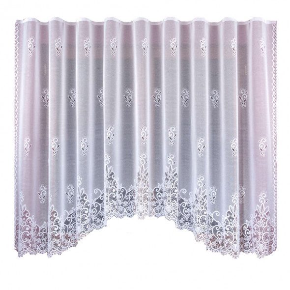Firanka gotowa żakardowa 009165 - 160x450 cm - biały