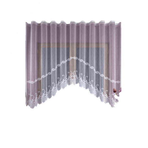 Firanka gotowa żakardowa 015187 - 160x340 cm - biały