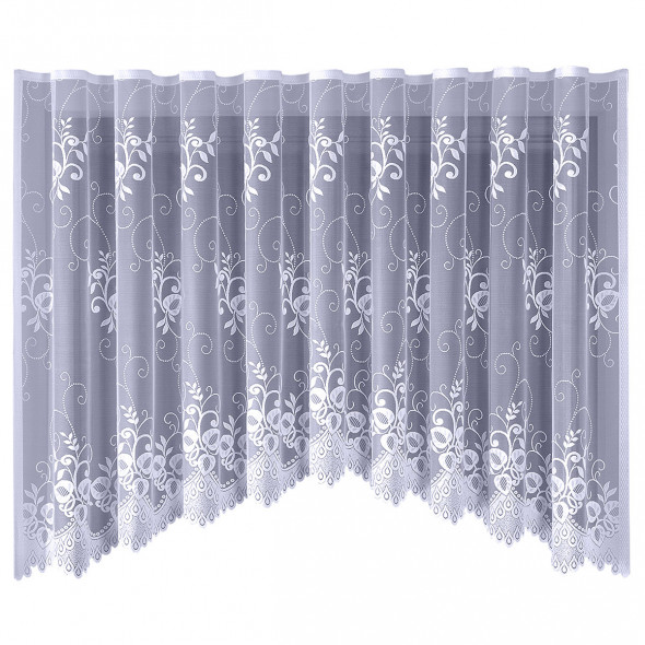 Firanka gotowa żakardowa 015255 - 160x320 cm - biały