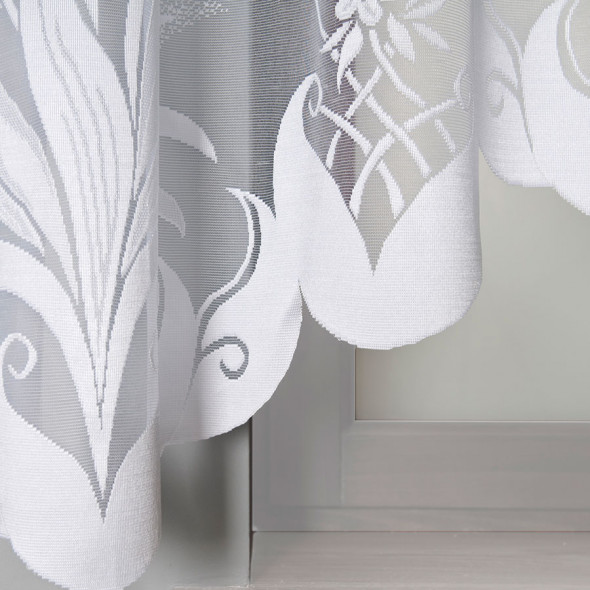 Firanka gotowa żakardowa 015489 - 160x310 cm - biały