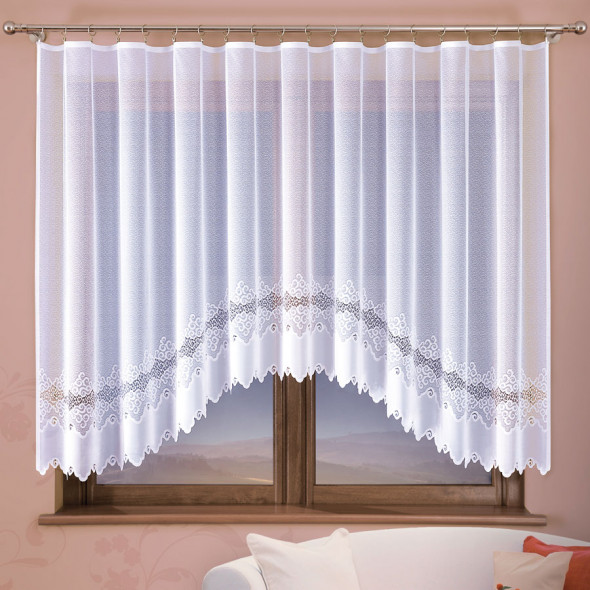 Firanka gotowa żakardowa 017173 - 160x300 cm - biały