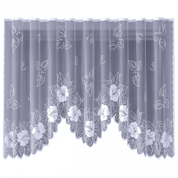 Firanka gotowa żakardowa 017175 - 180x400 cm - biały