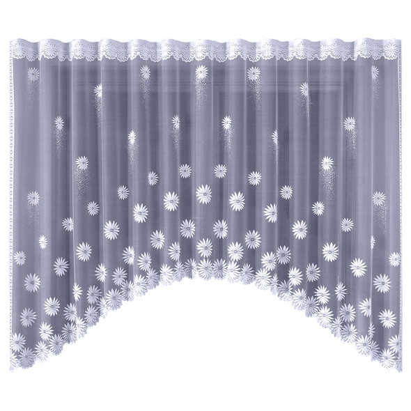 Firanka gotowa żakardowa 018081 - 170x300 cm - biały/druk