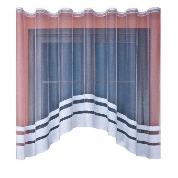Firanka gotowa żakardowa 018318 - 150x300 cm - biały