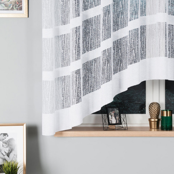 Firanka gotowa żakardowa 018352 - 160x310 cm - biały