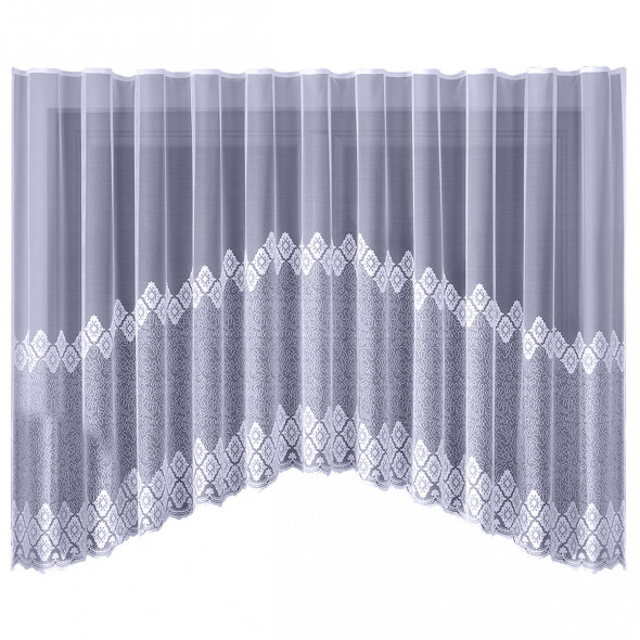 Firanka gotowa żakardowa 039028 - 160x540 cm - biały