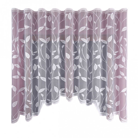 Firanka gotowa żakardowa 054131 - 160x440 cm - biały