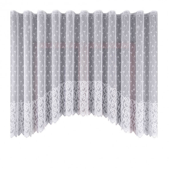 Firanka gotowa żakardowa 618257 - 160x520 cm - biały