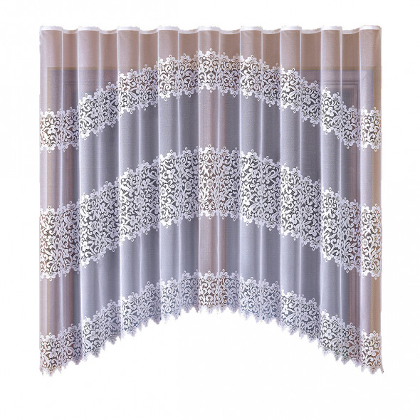 Firanka gotowa żakardowa 661016 - 180x300 cm - biały